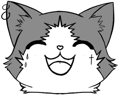 a happy face of a cat